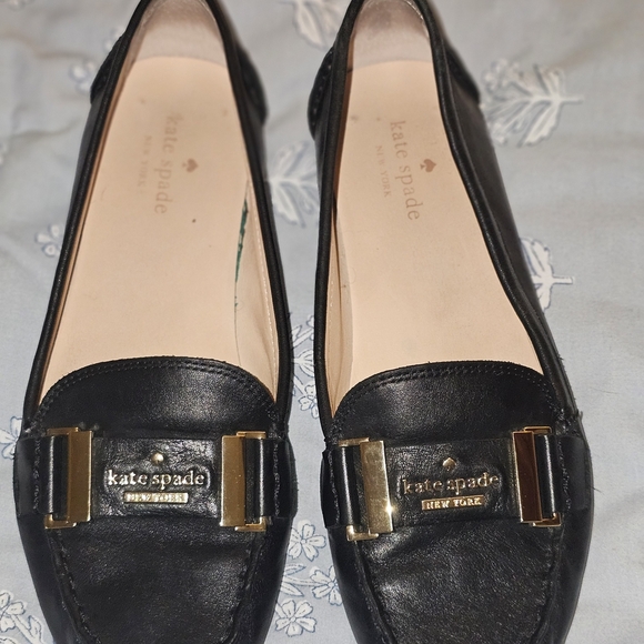 Kate Spade Black Leather Loafers - Picture 1 of 6